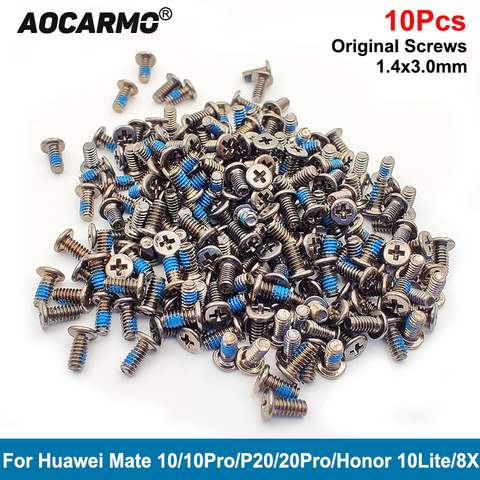 Aocarmo 10Pcs For Huawei Mate 10/10 Pro/P20/20 Pro/Honor 10 Lite/8x Inside Motherboard Middle Frame Bolts Screws 1.4x3.0mm ► Photo 1/3