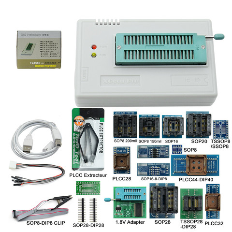 2022 XGECU 100% Original Minipro TL866ii Plus + 12 Adapters EEPROM+17 ADAPTERS Universal Bios USB programmer ► Photo 1/6