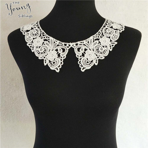 Lace fabric 2022 high quality White Laces collar Embroidery milk fiber Craft materials Dresses Application Sewing accessories ► Photo 1/5