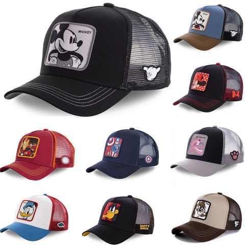 New Brand Disney Minnie Mickey Snapback Cotton Baseball Cap Men Women Hip Hop Dad Mesh Hat Trucker Hat Dropshipping ► Photo 1/6
