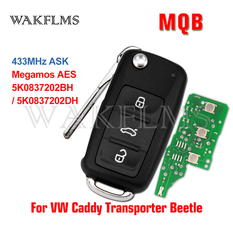 Original Shape MQB 5K0837202BH 5K0837202DH Remote Car Key For VW Caddy Transporter Beetle Jetta Sharan Scirocco Polo Tiguan ► Photo 1/3