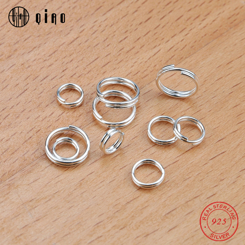 10pcs/pack 5mm 6mm 8mm 925 sterling silver double open jump rings Split Rings For Making Keychains & Bracelet Jewelry Findings ► Photo 1/6