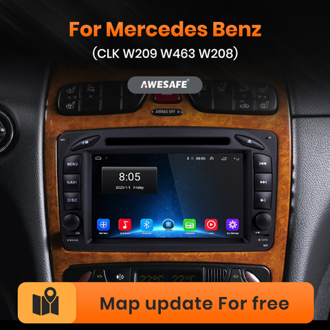 AWESAFE PX9 for Mercedes Benz W203 CLK W209 W463 W208 Car Radio