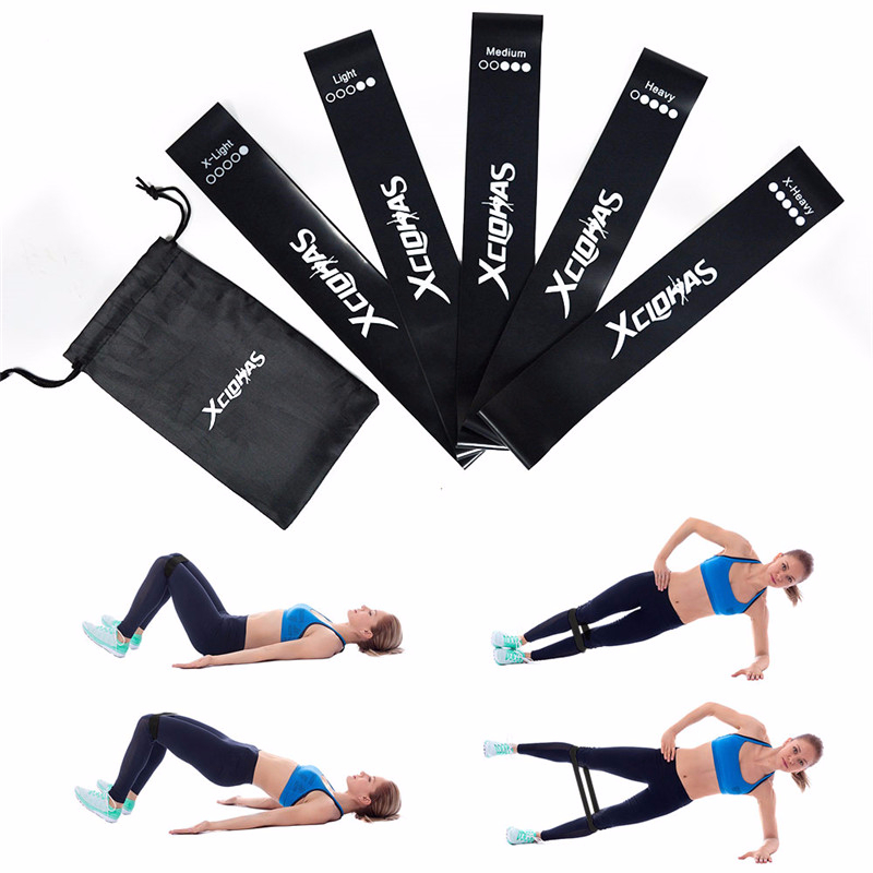 Buy Online Xc Lohas 5 Level Resistance Bands Pilates Yoga Fitness Rubber Loops Sport Gym Training Equipment High Elastic Expander 10 50lbs Alitools