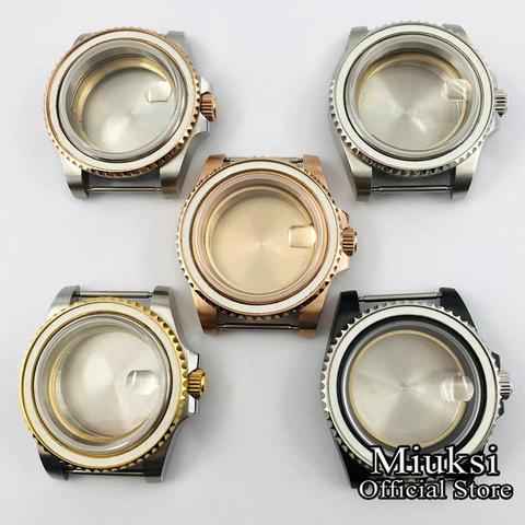 Miuksi 40mm sapphire glass stainless steel high quality watch case for NH35 NH36 ETA2836 Mingzhu DG2813 3804,Miyota8215 8205 821 ► Photo 1/6