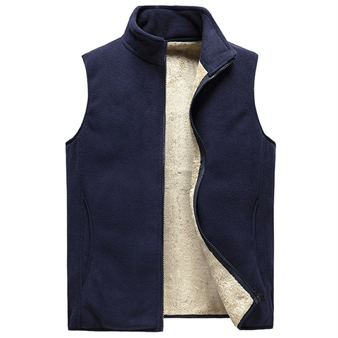 DIMUSI Men‘s Vests Casual Winter Fleece Warm Waistcoats Fashion Thermal Vests Sleeveless Jackets Windbreaker Vests Clothing 8XL ► Photo 1/6