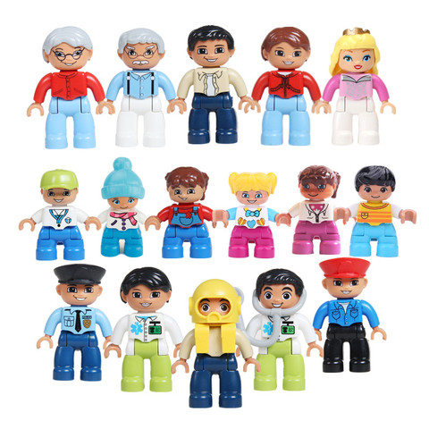 5PCS 10PCS Large Building Blocks Dolls Children Role Play Games Figures Compatible Blocks Parts ► Photo 1/6