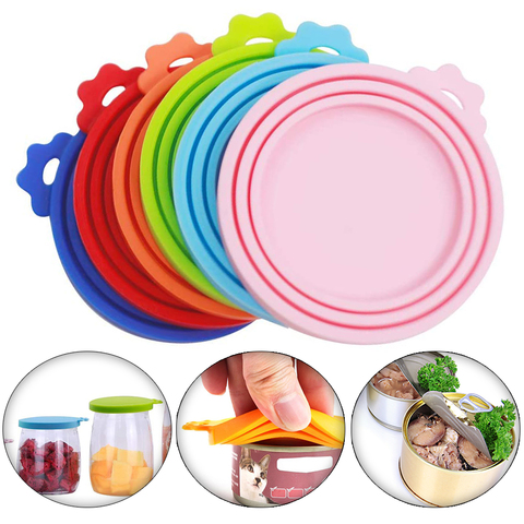 Silicone Canned Lid Sealed Feeders Food Can Lid For Puppy Dog Cat Storage Top Cap Reusable Cover Lid Health Pet Daily Supplies ► Photo 1/6