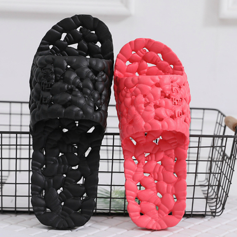 2022 Family Bathroom Slippers Home Indoor Non-slip Unisex Solid Soft Bottom Slipper Sandals Women and Men Slippers Flat Shoes ► Photo 1/6