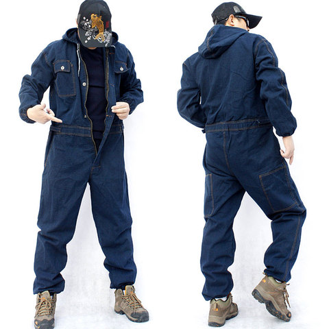 Mens Camouflage Hooded Jumpsuit Bodysuit Dust-proof Overalls Protective Workwear