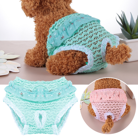 1PC Cute Elasticity Breathable Chiffon Clothes Pet Physiological Pants Dog Panties Puppy Diaper Cat Underwear Pet Supplies ► Photo 1/6