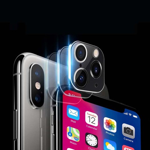 Anti-Scratch Modified Metal Sticker Seconds Change Camera Lens Cover For iPhone X XS XR MAX Fake Camera For iPhone 11 Pro Max ► Photo 1/6