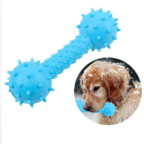 Dorakitten 1pc Pet Chew Toy Rubber Dumbbell Shape Bite-Resistant Dog Sound Toy Dog Teething Toy Pet Supplies ► Photo 1/6