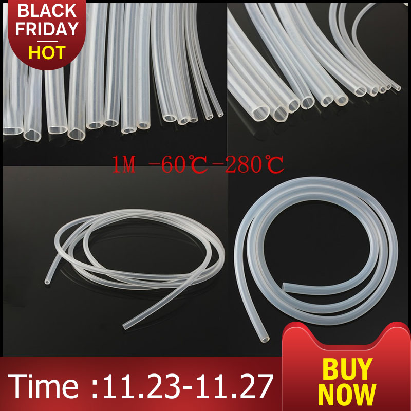 1M Milk Food Grade Flexible Beer Translucent Soft Rubber Silicone Tube Hose Pipe 