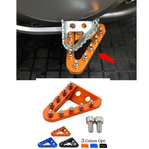 CNC Wider Foot Brake Pedal Lever Step Tip Plate Rest For KTM 250/350/450 Factory Editions 250-450 SXF/XCF 125-500 SX SXF XC XCF ► Photo 1/6