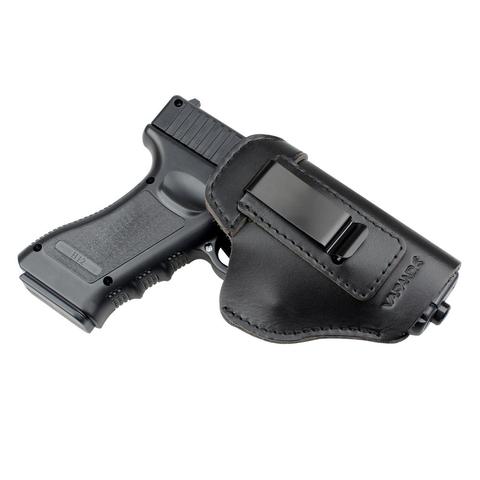 Kosibate Leather Gun Holster for Taurus G2C Sig Sauer P226 SP2022 Glock 17 Glock 19 21 Concealed IWB Hunting Holster for glock ► Photo 1/6