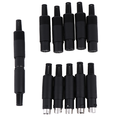 1PC Mini DIN Plug Socket Connector 3/4/5/6/7/8 PIN Chassis Cable Mount Male Female 3-8Pin ► Photo 1/6