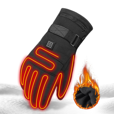 Men's Cycling Gloves Winter Touch Screen Riding Mtb Bicycle Gloves Bike Motorcycle Gloves Thermal Heated Waterproof ► Photo 1/5
