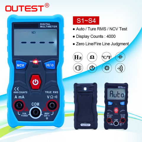 ZOYI ZT-S1/ZT-S2/ZT-S3/ZT-S4 4000 counts Auto Range True RMS LCD Digital Multimeter With NCV DATA HOLD and LCD backlight+EVA box ► Photo 1/6