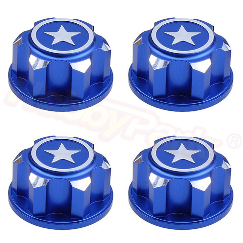 4PCS RC Car Aluminum 17mm Hex Wheel Nuts Dustproof Anti-Skid for 1/8 Scale Traxxas X-Maxx Summit E-Revo ARRMA Buggy Truck CNC ► Photo 1/6