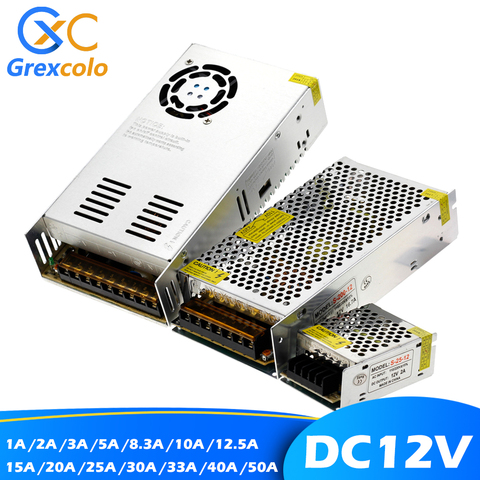 Lighting Transformer DC12V LED Strip Driver 1A 2A 5A 10A 15A 20A 30A 50A Switching Mode Power Supply. ► Photo 1/6