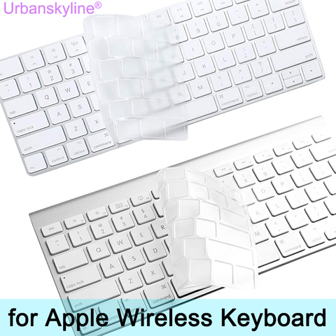 Keyboard Cover for Apple iMac Keyboard Wireless Bluetooth Magic TPU Silicone Clear EU US Skin Film A1314 A1644 MC184LL MLA22LL ► Photo 1/6