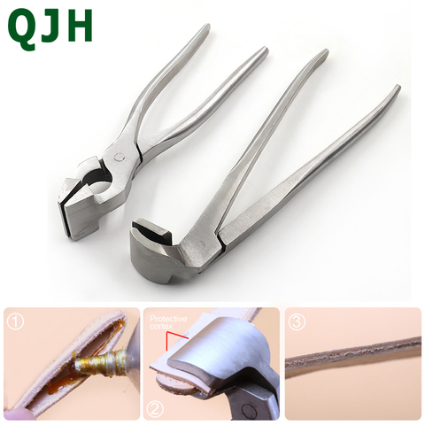 DIY handmade leather craft tools glue bonding auxiliary steel clip vegetable tanned leather sheepskin bonding fixing tool pliers ► Photo 1/6