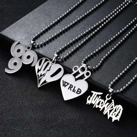 2022 Juice WRLD Pendant Necklace beads Stainless Steel Necklace for women man Fans Gift Collares Mujer gargantilha Collier femme ► Photo 1/6