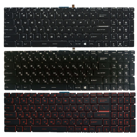 NEW Russian laptop keyboard For MSI MS-1795 MS-1796 MS-1799 MS-17B1 MS-17B4 MS-17B3 RU keyboard ► Photo 1/6