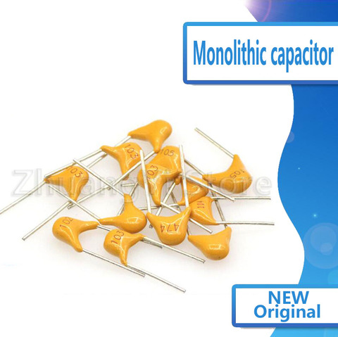 100pcs/lot monolithic ceramic capacitor 50V (100~681) 1pF~680pf 1nf 2.2 3.3 4.7nf 10 20 30 33 47PF 1 2.2 3.3 4.7UF P=5.08mm ► Photo 1/1