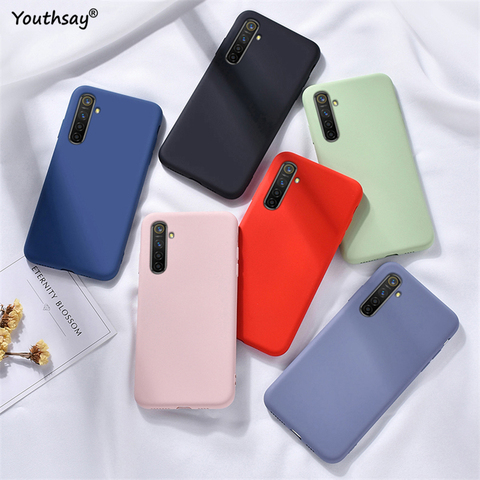 For OPPO Realme 6 Pro Case for Realme 6 Pro X7 5 XT C15 C11 X50 Find X2 Cover Liquid Silicone Soft Protective Case Realme 6 Pro ► Photo 1/6