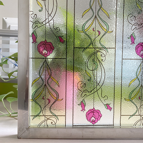 3D Vinyl Window Film Stained Glass Decorative Uv Window Sticker Privacy Frosted Adhesive Film Window Decal for Glass Window ► Photo 1/6