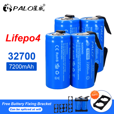 PALO 7200mAh 3.2V 32700 LiFePO4 Battery 32700 35A Continuous Discharge Maximum 55A High Power Batteries +DIY Nickel sheets ► Photo 1/6