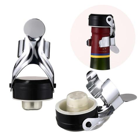 2pcs Stainless Steel Champagne Stopper Bottle Sealer For Champagne Cava Prosecco Sparkling Wine With A Built-In Pressure Pump ► Photo 1/5