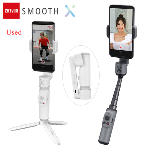 Used Zhiyun Smooth X Selfie Stick Stabilizer Gimbal Palo Handheld vlog anti-shake for iPhone Huawei Xiaomi Redmi Samsung ► Photo 1/6