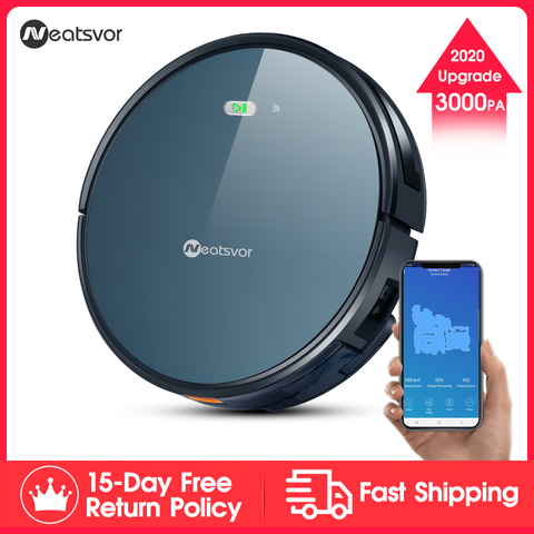 NEATSVOR X500 Robot Vacuum Cleaner 3000PA Poweful Suction 3in1 pet hair home dry wet mopping cleaning robot Auto Charge vacuum ► Photo 1/6