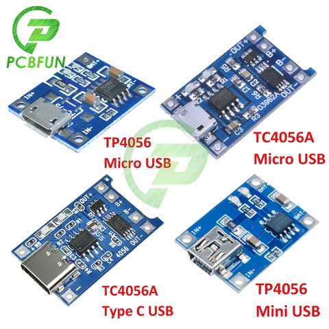 1pc Mini Micro Type C USB 5V 1A Dual Functions Li-ion 18650 TP4056 Lithium Battery Charger Module Charging Board With Protection ► Photo 1/6