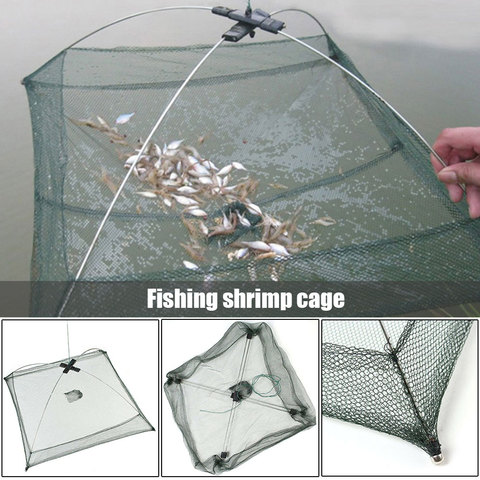 Portable Folded Fishing Net Baits Mesh Trap Durable for Shrimp Minnow Crayfish ASD88 ► Photo 1/6