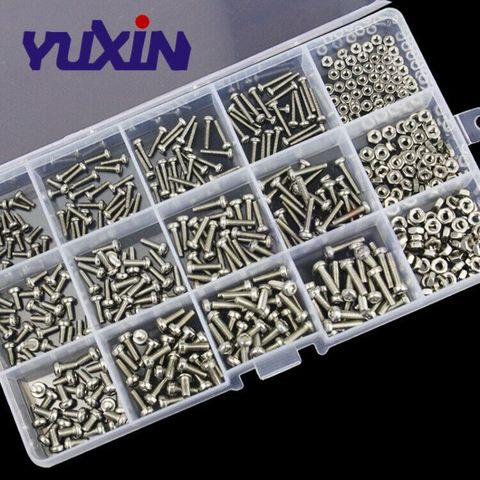 480Pcs/300Pcs Torx Pan Round Head Screw GB2672 Six Lobe 304 Stainless Steel Pan Head Torx Machine Security Screws Nuts Kit ► Photo 1/6