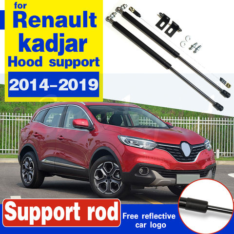 1 Pair Front Bonnet Hood Support Gas Struts Lid For Renault kadjar 2014 2016 2017 2022 Front Bonnet Struts Support rod Bracket ► Photo 1/6