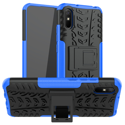 For Xiaomi Redmi 9A Case Cover Anti-knock Bumper Heavy Duty Armor Stand Back Cover Redmi 9 A Prime Silicone Phone Case Redmi 9A ► Photo 1/6