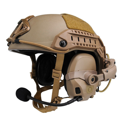FCS AMP HeadSet Tactical Headphone Head & Helmet-Mounted Pickup Noise Reduction Military Aviation Communication Headphone ► Photo 1/6