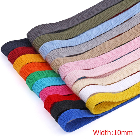 10yards 1cm Multi Color Herringbone Tape Ribbons Woven Cotton Sewing Overlock Cloth Strap Belt DIY Accessories ► Photo 1/6