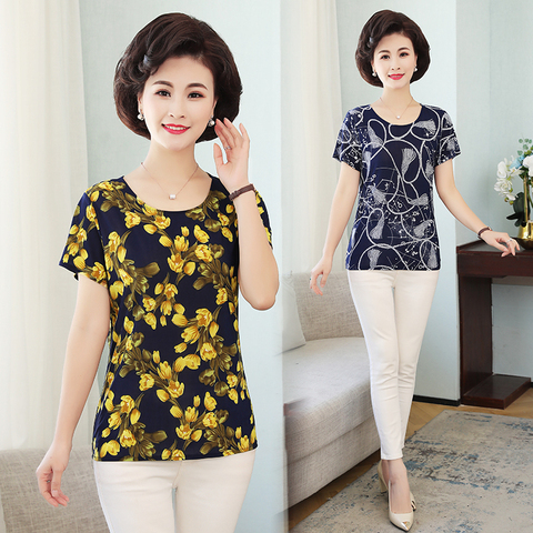 Printed Women's Shirt Polyester Women's Half Sleeve Shirts, Size