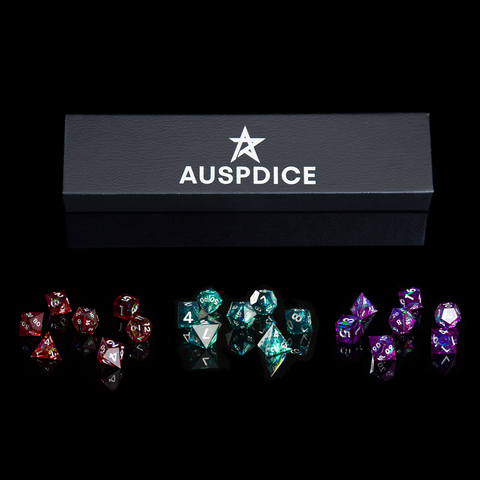 DND Role-Playing  Table Game Dice Handcrafted Designer 7-Die Galaxy Series Dice Sets with Sharp Edges  For RPG Player ► Photo 1/6