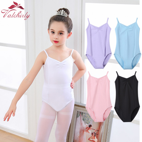 New Girls Camisole Ballet Leotard Dancewear Cotton Gymnastics Leotard Strap Ballet Leotard Dress ► Photo 1/6