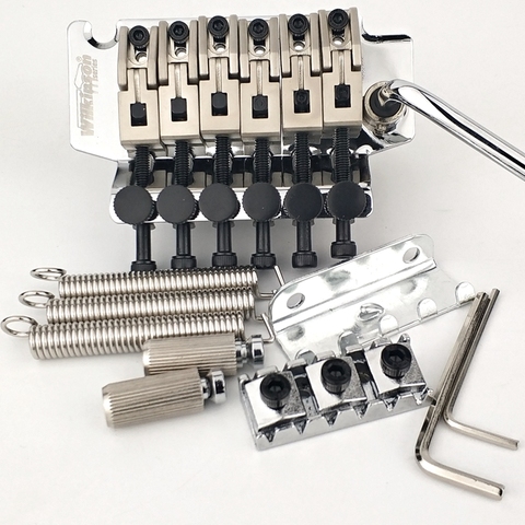 Wilkinson WODL1 Licensed 6-String Electric Guitar Double Locking Tremolo System Bridge 42mm R2 Nut Chrome Silver ► Photo 1/6