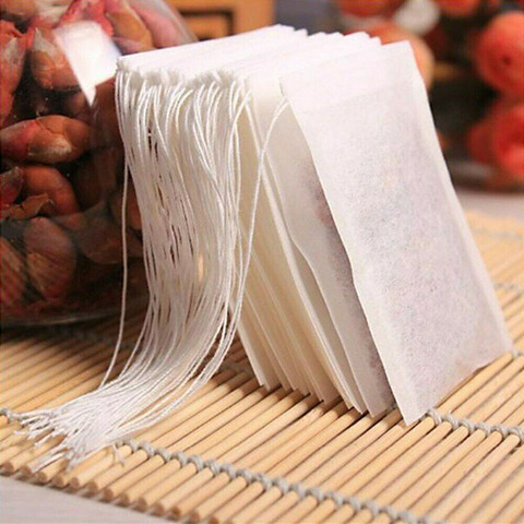 100Pcs Disposable Tea Bags Filter Bags for Tea Infuser with String Heal Seal, Food Grade Non-woven Fabric Spice Filters Teabags ► Photo 1/6