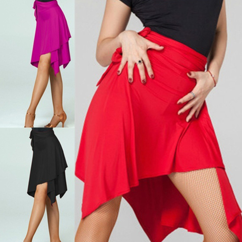 Latin Dance Skirt Adult Professional Dancing Triangle Apron Skirt Women High Quality Rumba Samba Latin Practice Dance Dress ► Photo 1/6