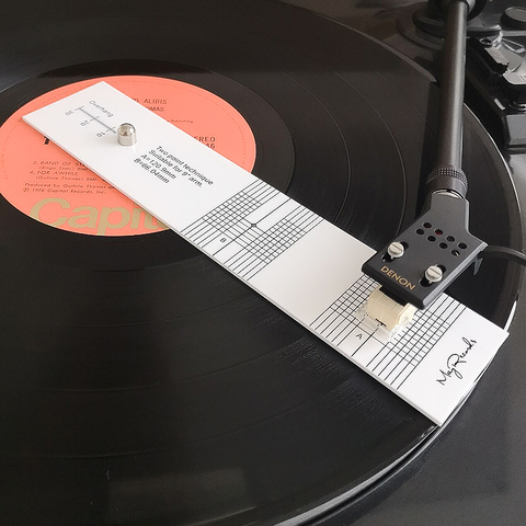 Pickup Calibration Distance Gauge Protractor Record LP Vinyl Turntable Phonograph Phono Cartridge Stylus Alignment ► Photo 1/3